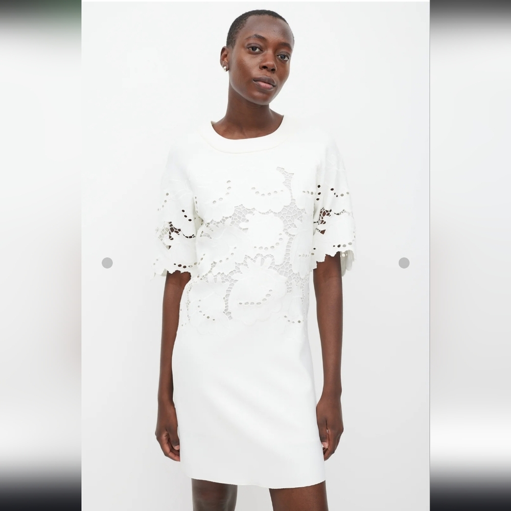 Victoria Victoria Beckham White Eyelet Dress